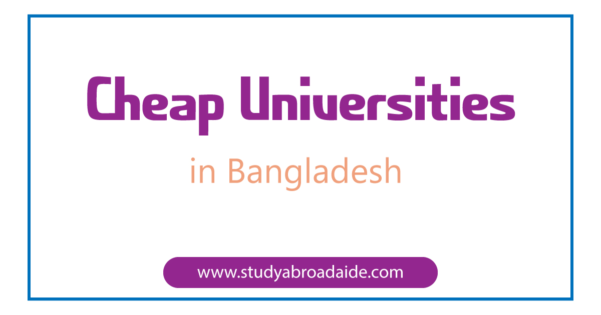 Cheap Universities Bangladesh