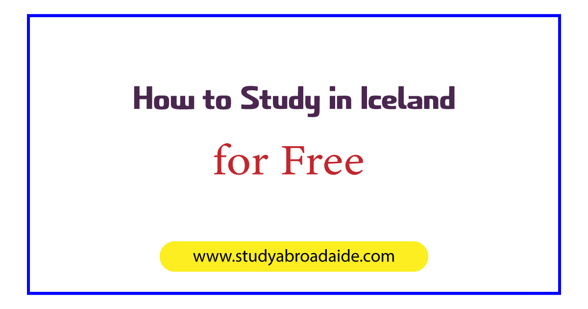 How to Study in Iceland for Free