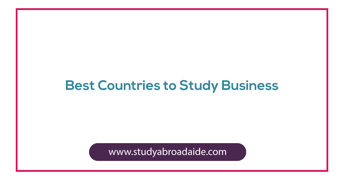 Best Countries to study business