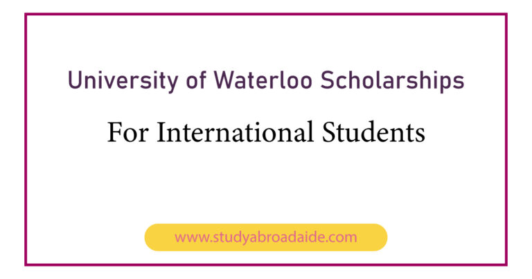 University of Waterloo Scholarships for International Students