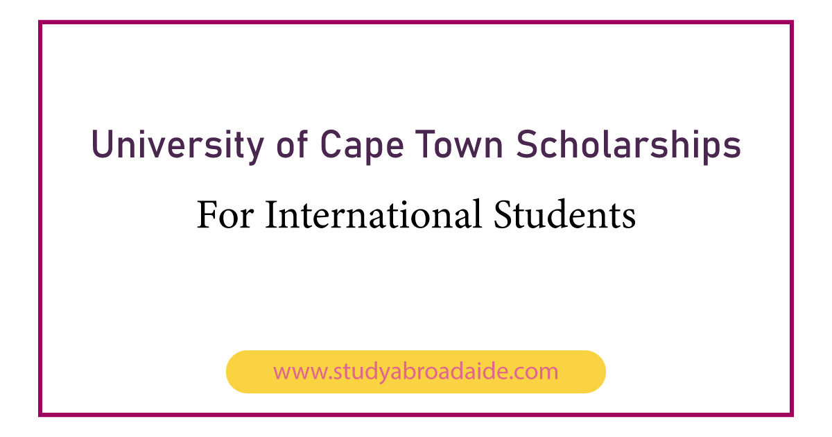 University of Cape Town Scholarships for International Students