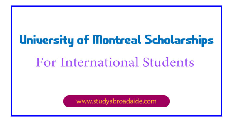 University of Montreal Scholarships for International Students