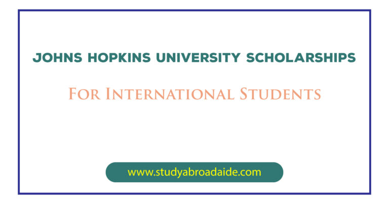 Johns Hopkins University Scholarships for International Students