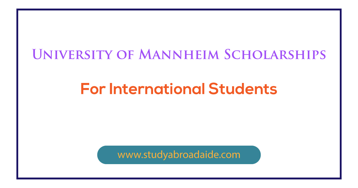 University of Mannheim Scholarships for International Students